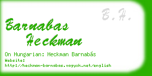barnabas heckman business card